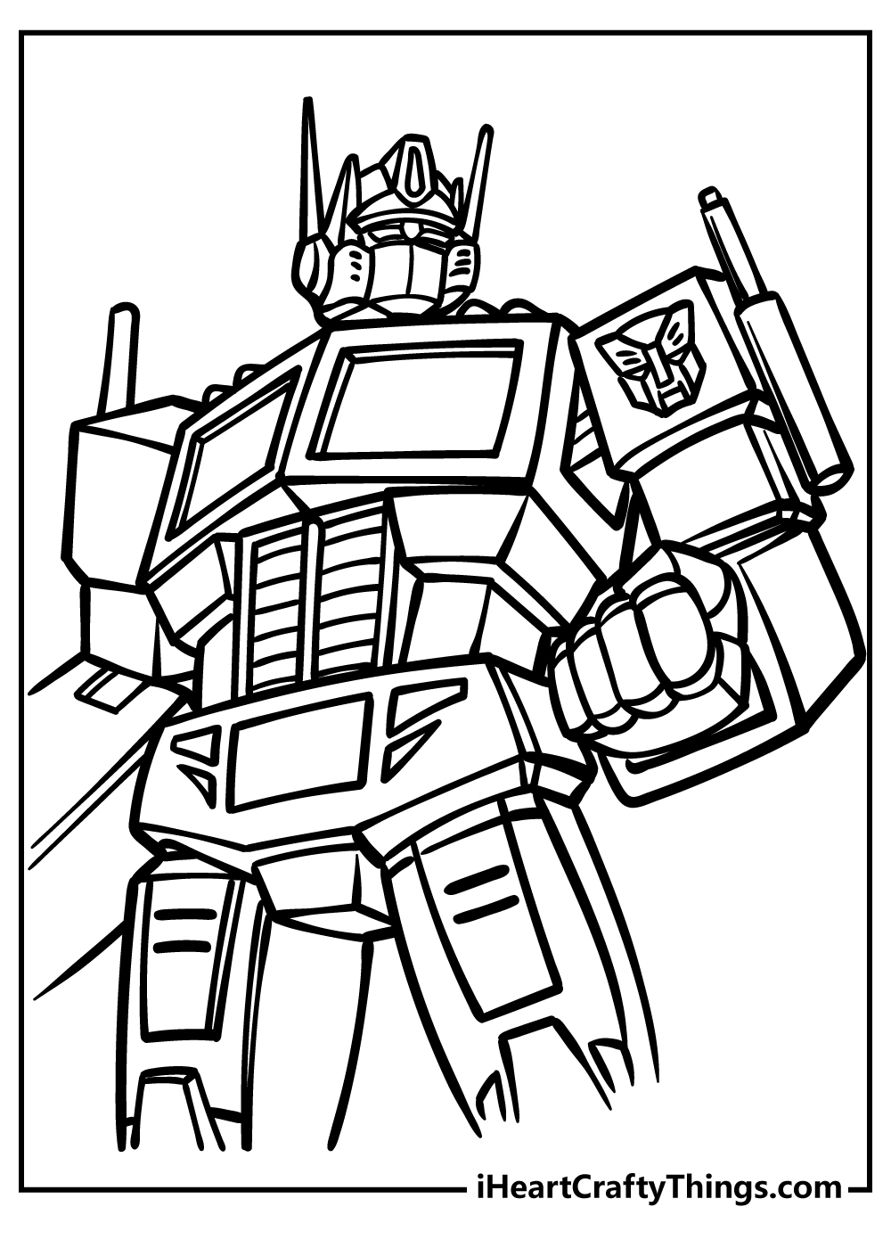 Exciting Transformers Coloring Pages Printable 3