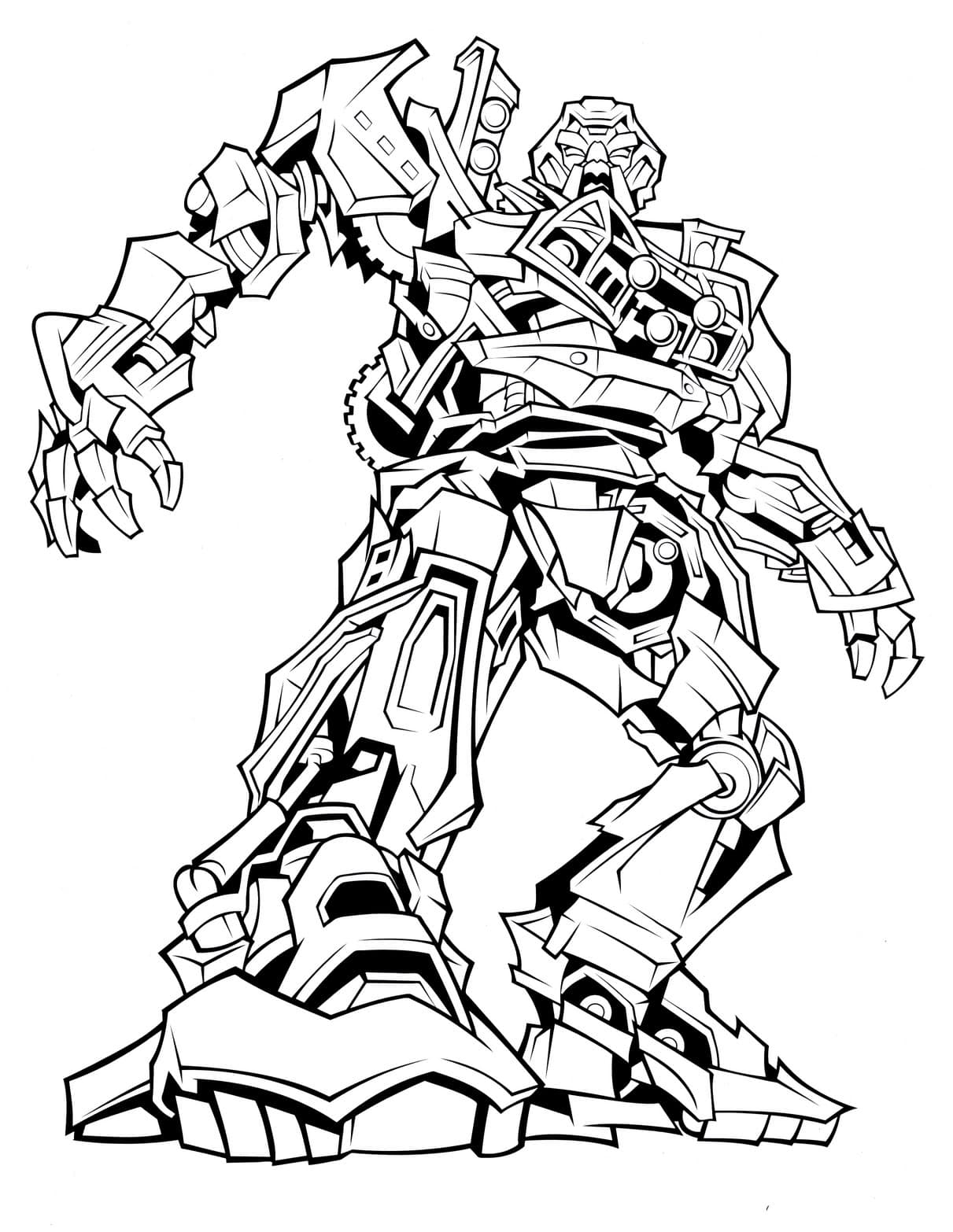 Exciting Transformers Coloring Pages Printable 30