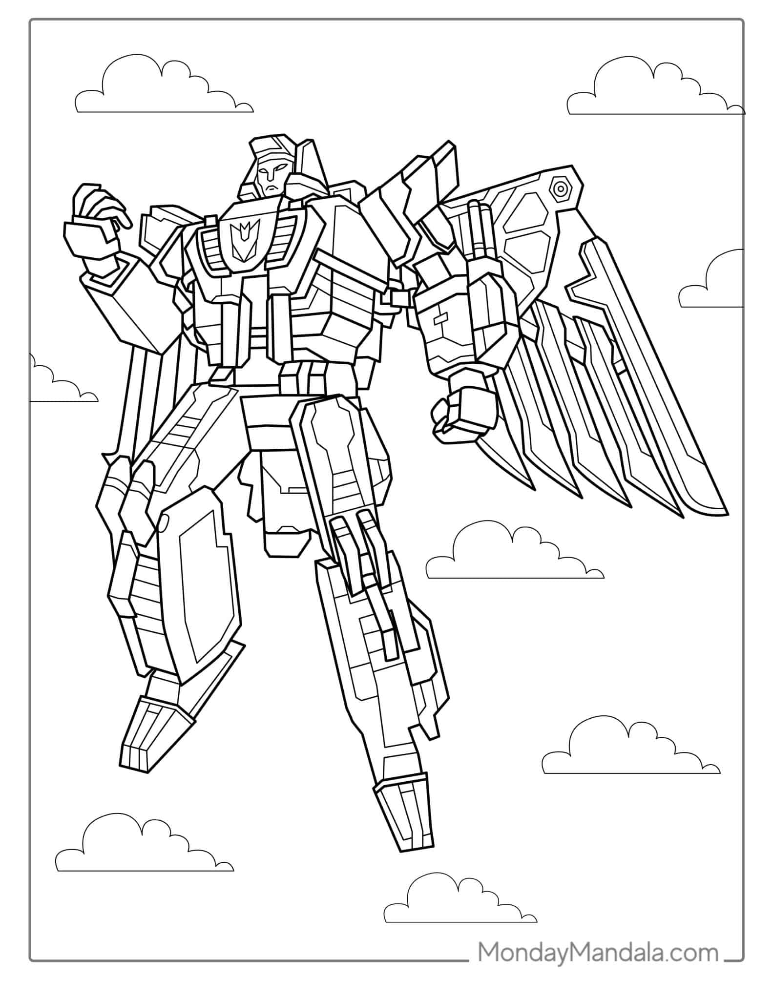 Exciting Transformers Coloring Pages Printable 31