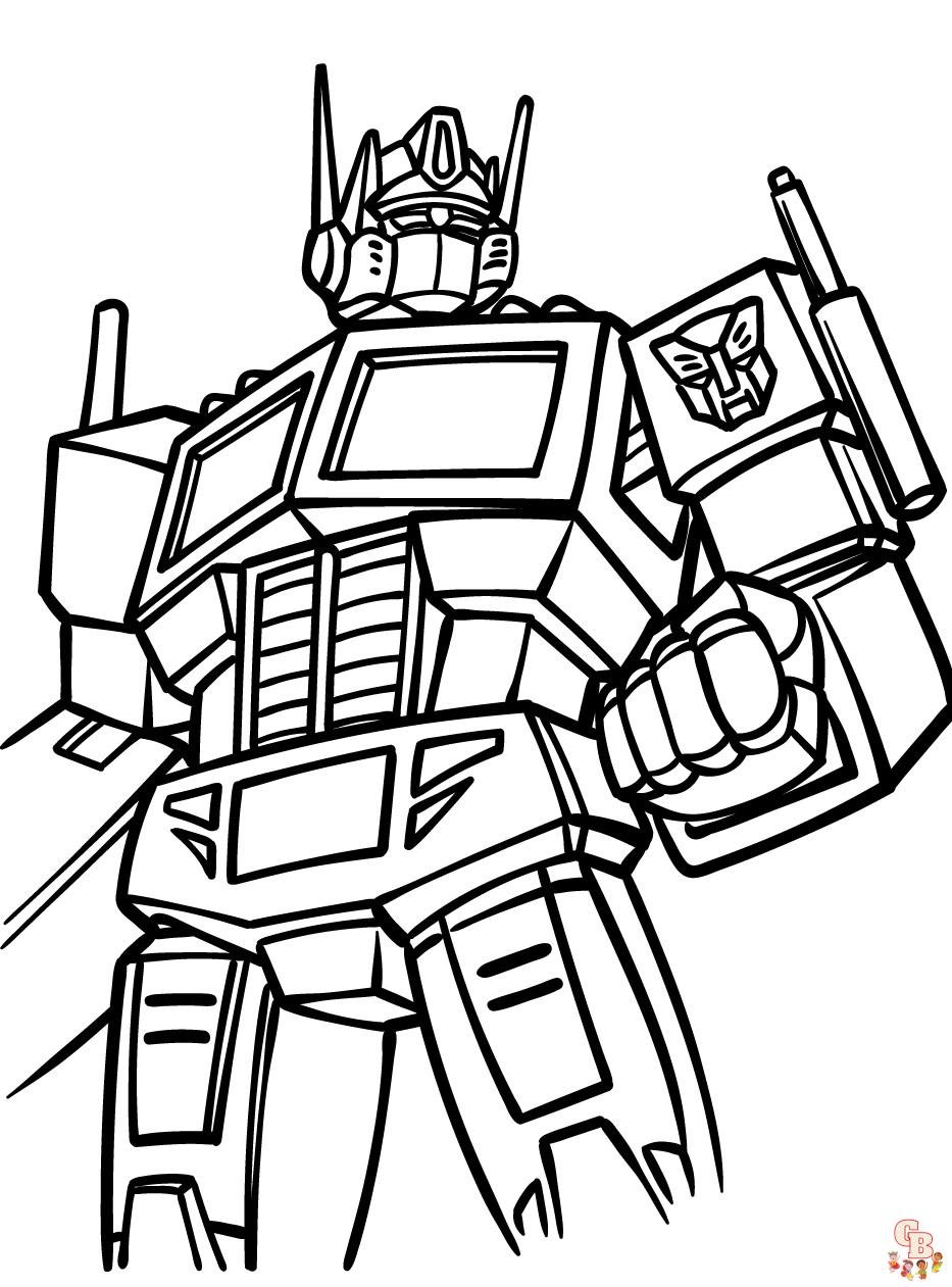 Exciting Transformers Coloring Pages Printable 34