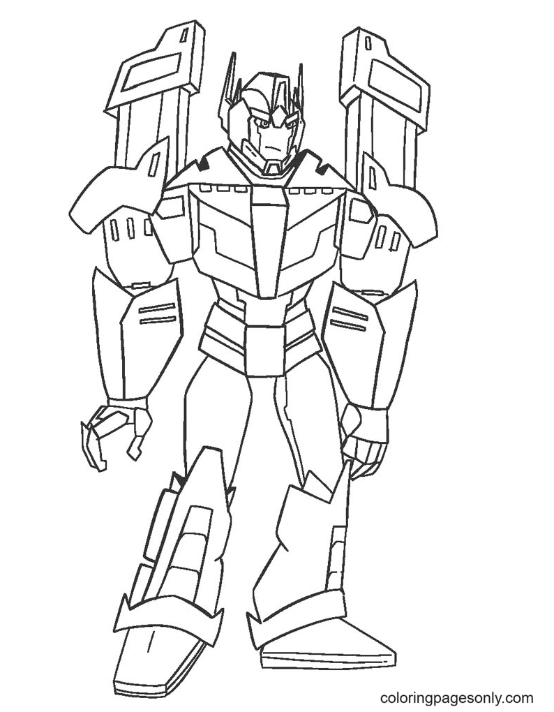 Exciting Transformers Coloring Pages Printable 35