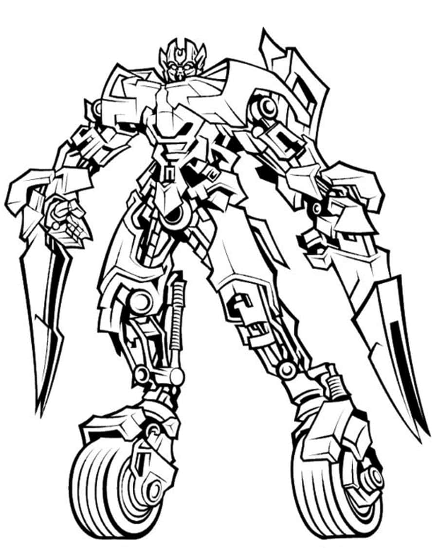 Exciting Transformers Coloring Pages Printable 4