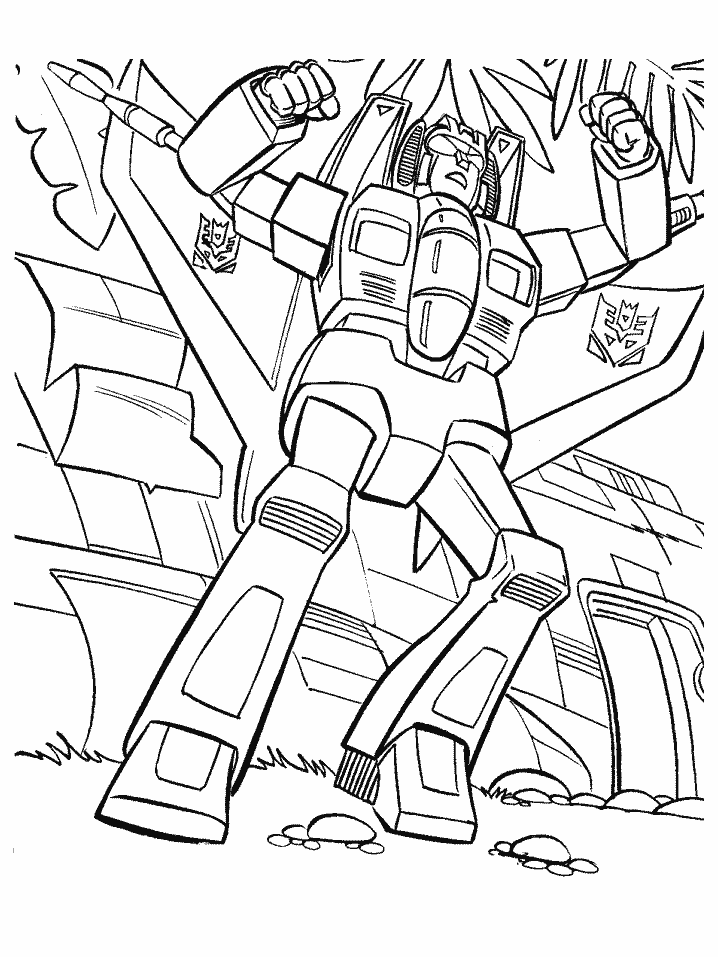 Exciting Transformers Coloring Pages Printable 9