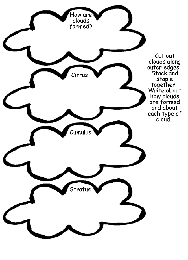 Fluffy Cloud Coloring Pages Printable 10