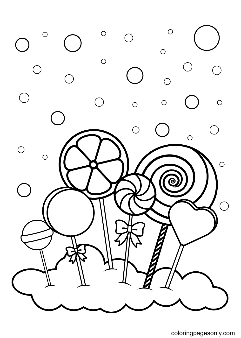 Fluffy Cloud Coloring Pages Printable 13