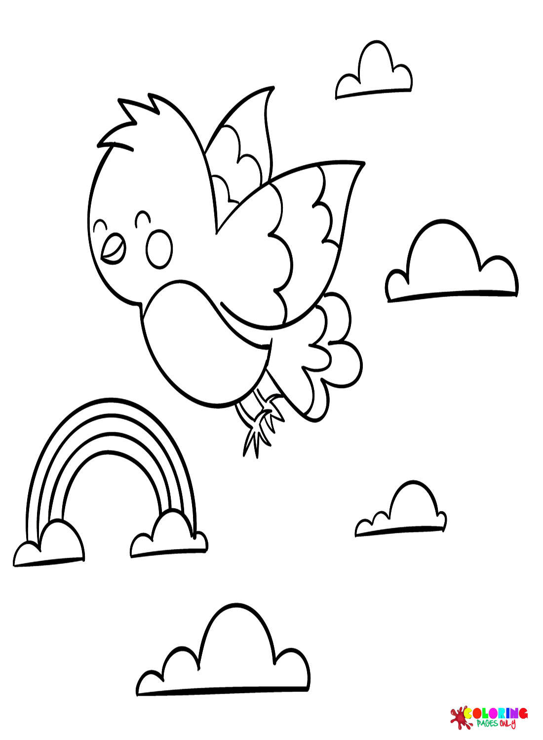 Fluffy Cloud Coloring Pages Printable 17