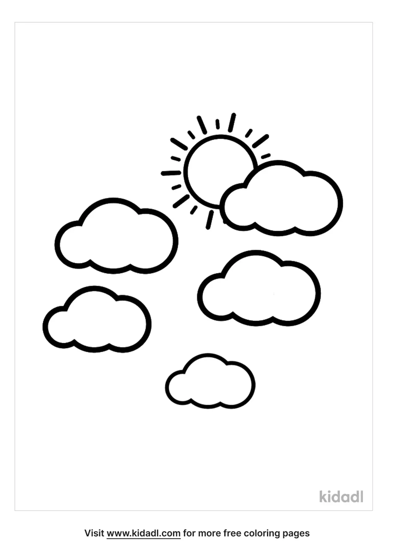 Fluffy Cloud Coloring Pages Printable 32