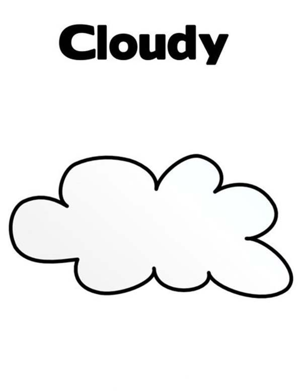 Fluffy Cloud Coloring Pages Printable 34