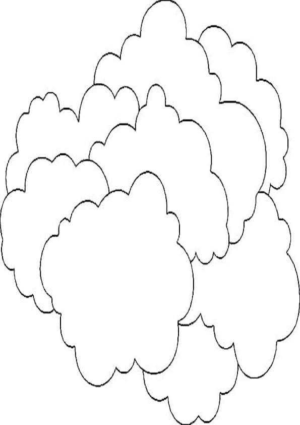Fluffy Cloud Coloring Pages Printable 9