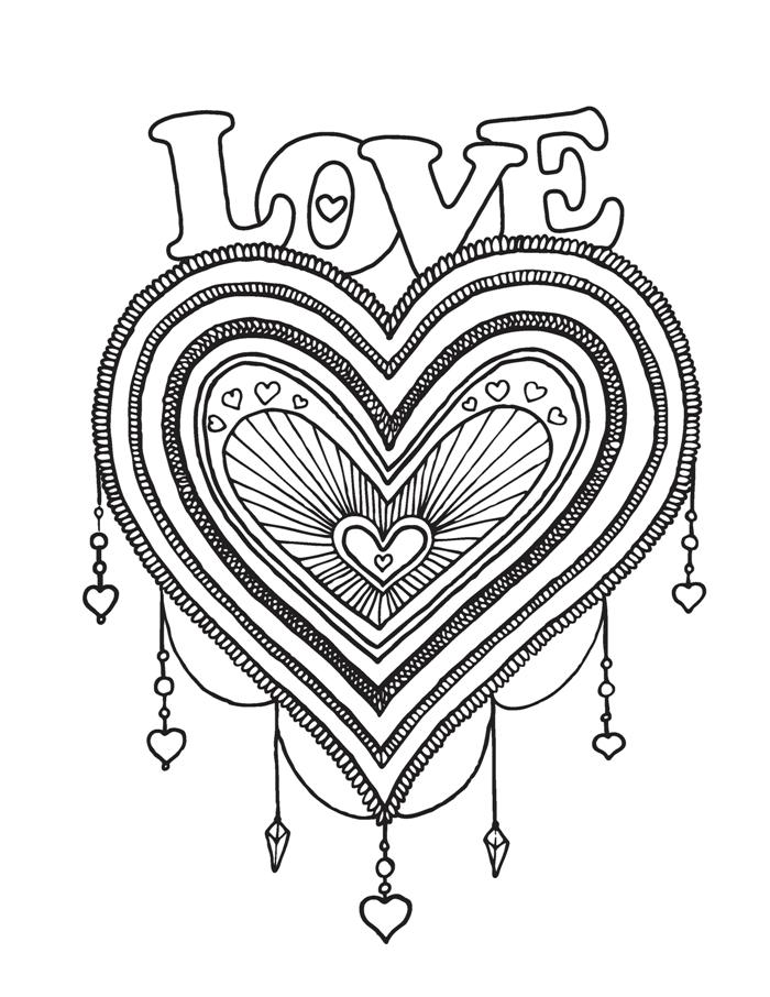 Heartfelt Coloring Pages Printable 2