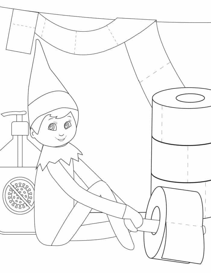 Mischievous Elf On The Shelf Coloring Pages Printable 1