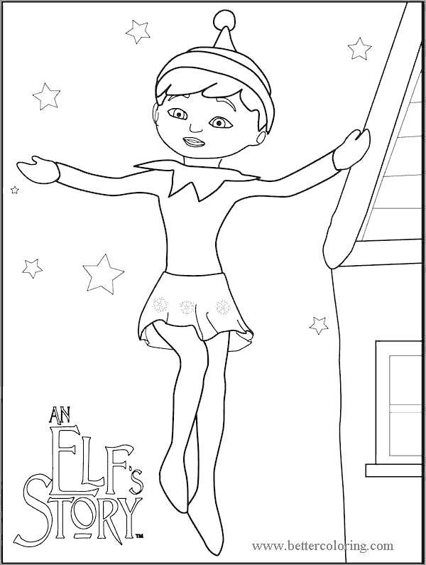 Mischievous Elf On The Shelf Coloring Pages Printable 11