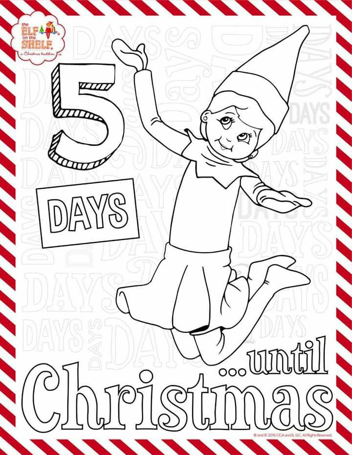 Mischievous Elf On The Shelf Coloring Pages Printable 18