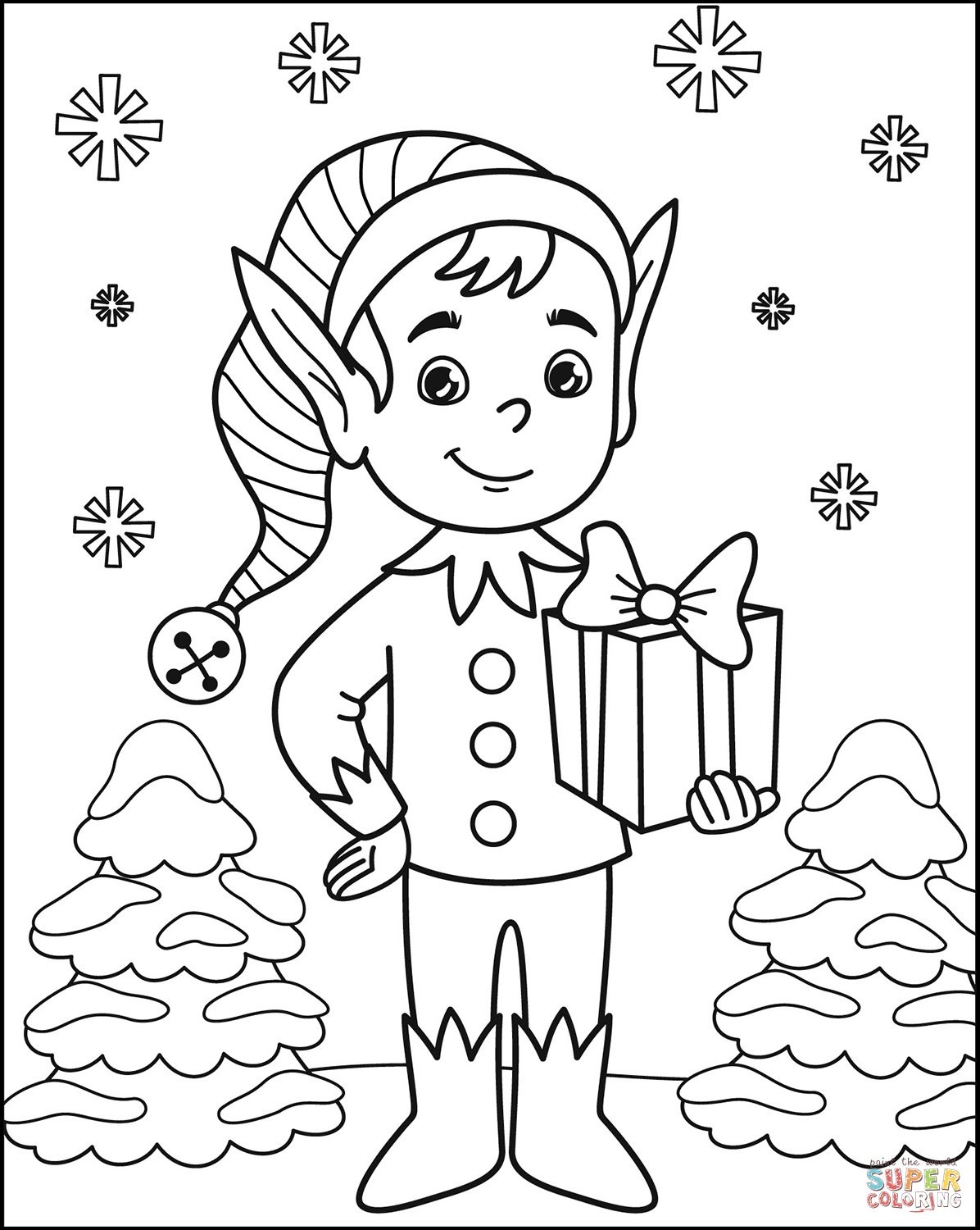 Mischievous Elf On The Shelf Coloring Pages Printable 19