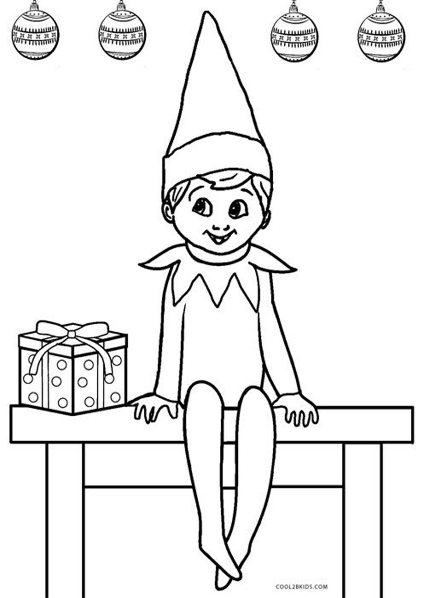 Mischievous Elf On The Shelf Coloring Pages Printable 23