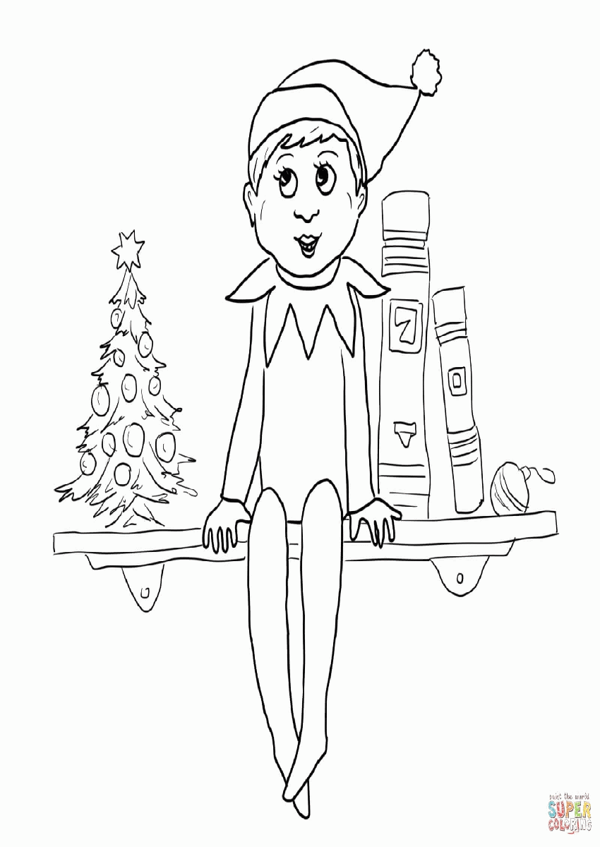 Mischievous Elf On The Shelf Coloring Pages Printable 26