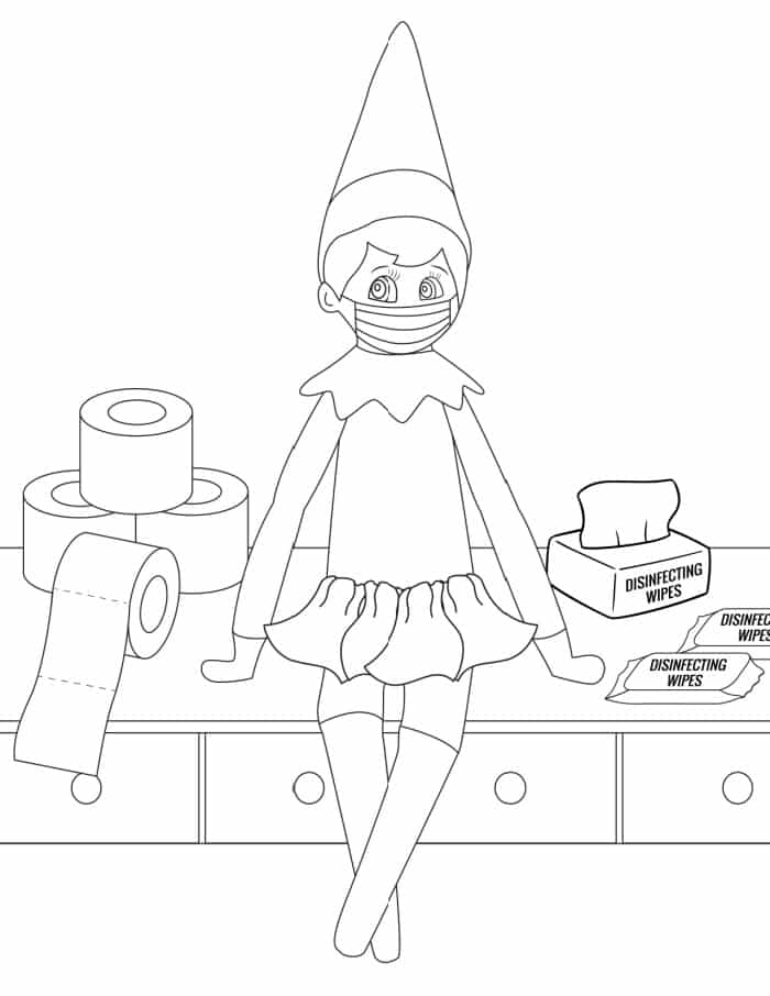 Mischievous Elf On The Shelf Coloring Pages Printable 27