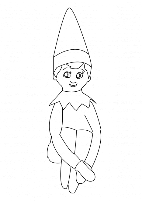 Mischievous Elf On The Shelf Coloring Pages Printable 32