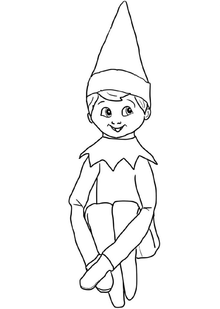 Mischievous Elf On The Shelf Coloring Pages Printable 4