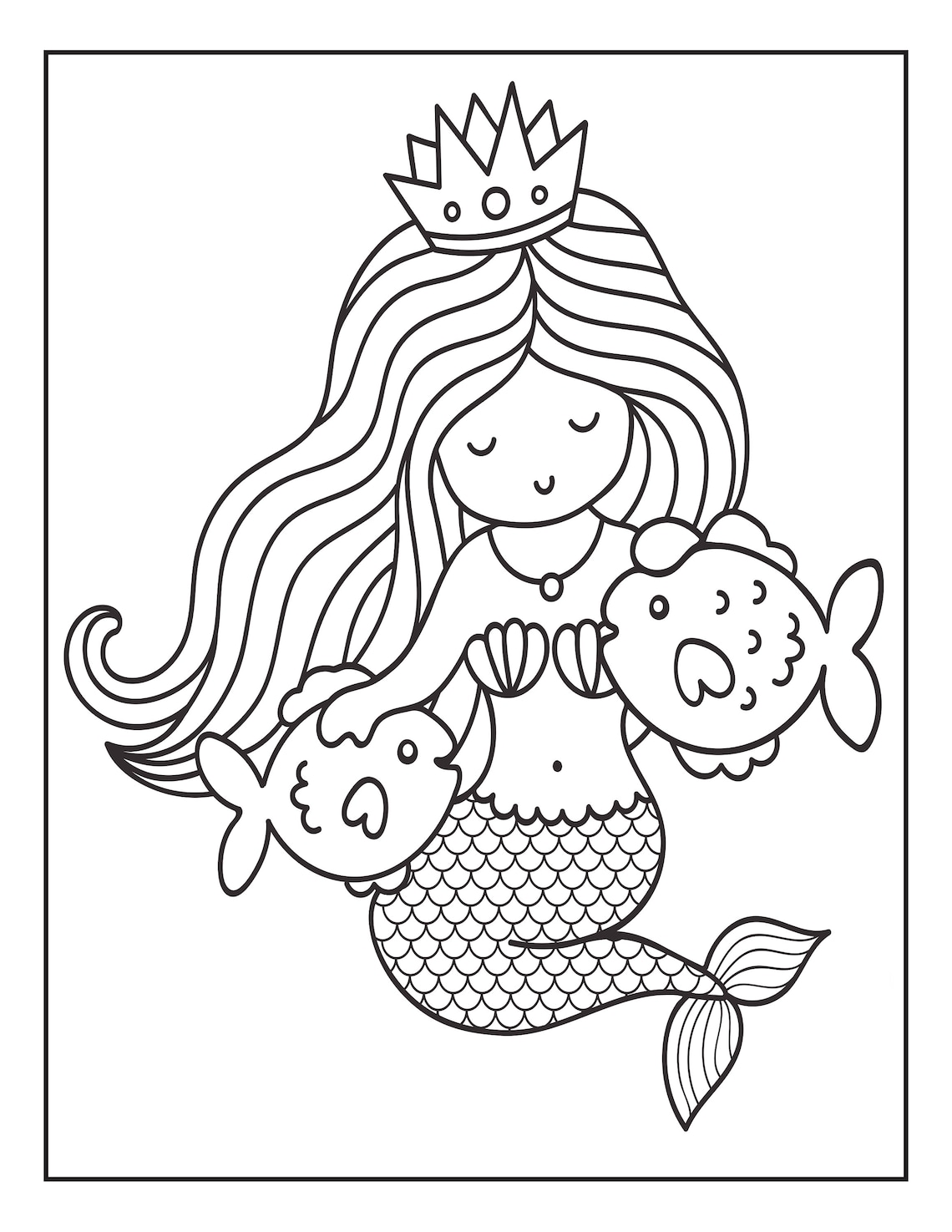 Mystical Mermaid Coloring Pages Printable 16