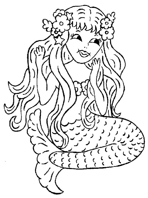 Mystical Mermaid Coloring Pages Printable 20