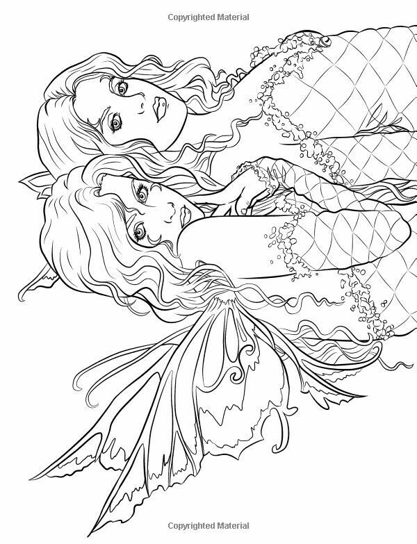 Mystical Mermaid Coloring Pages Printable 29