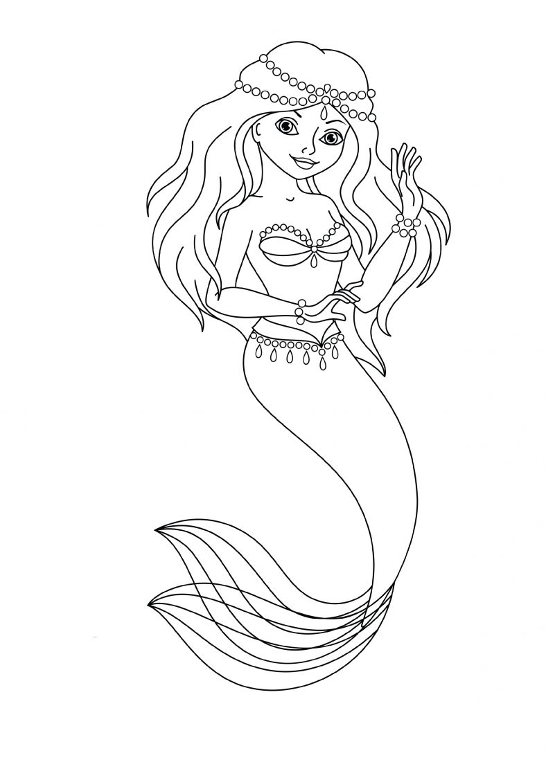 Mystical Mermaid Coloring Pages Printable 31