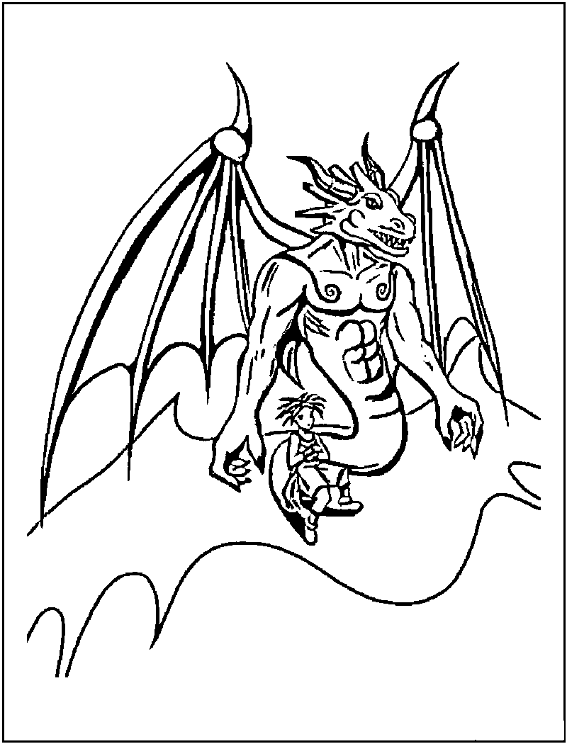 Mythical Dragon Coloring Pages Printable 18