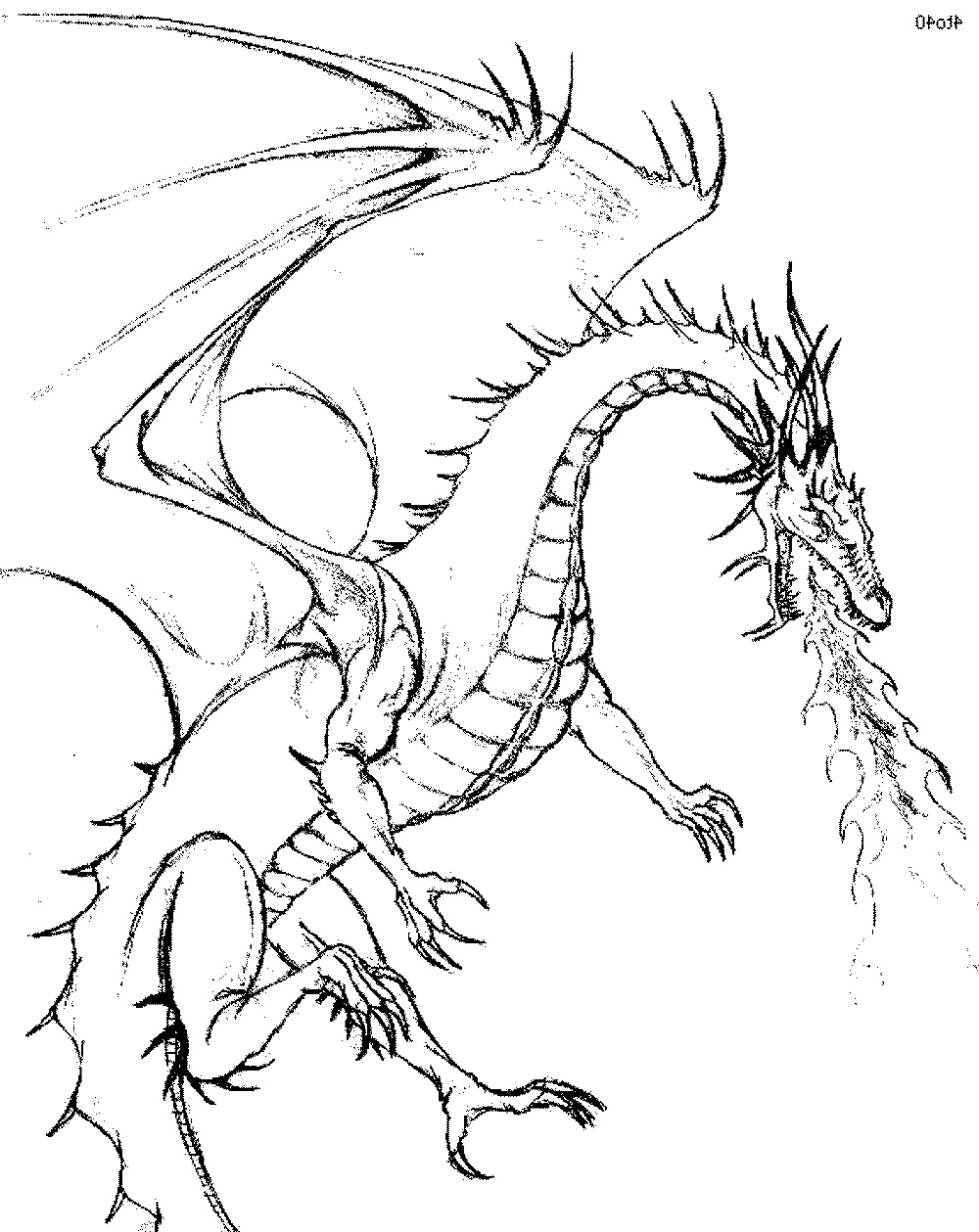 Mythical Dragon Coloring Pages Printable 2