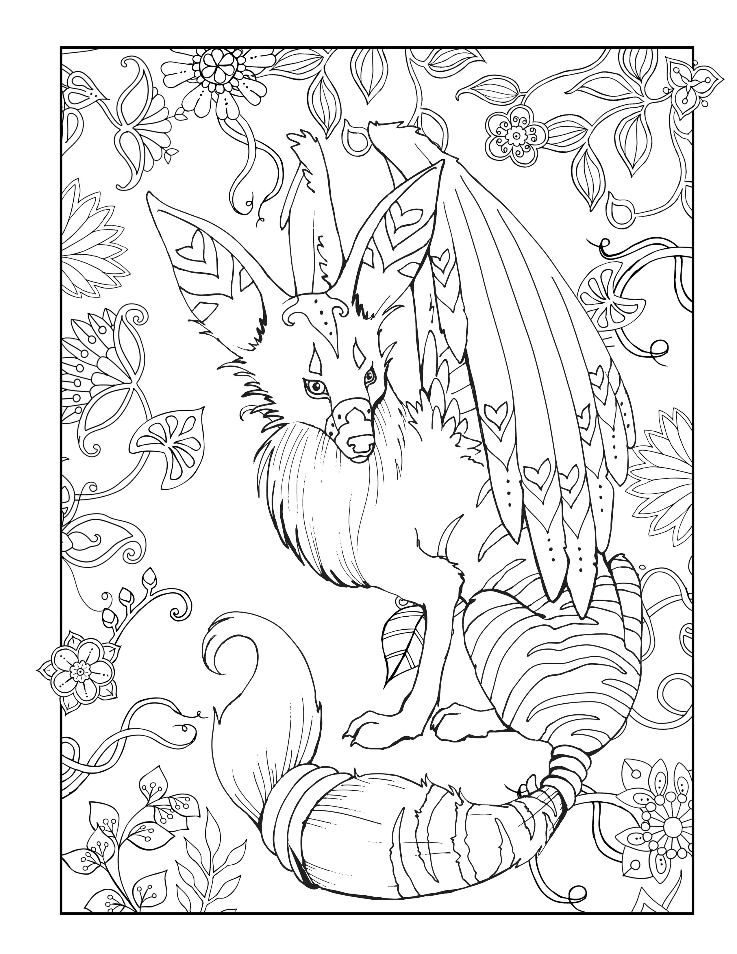 Mythical Dragon Coloring Pages Printable 20