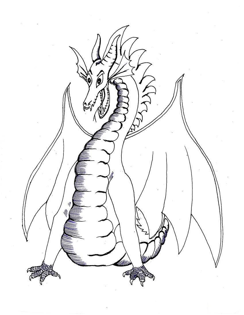 Mythical Dragon Coloring Pages Printable 26