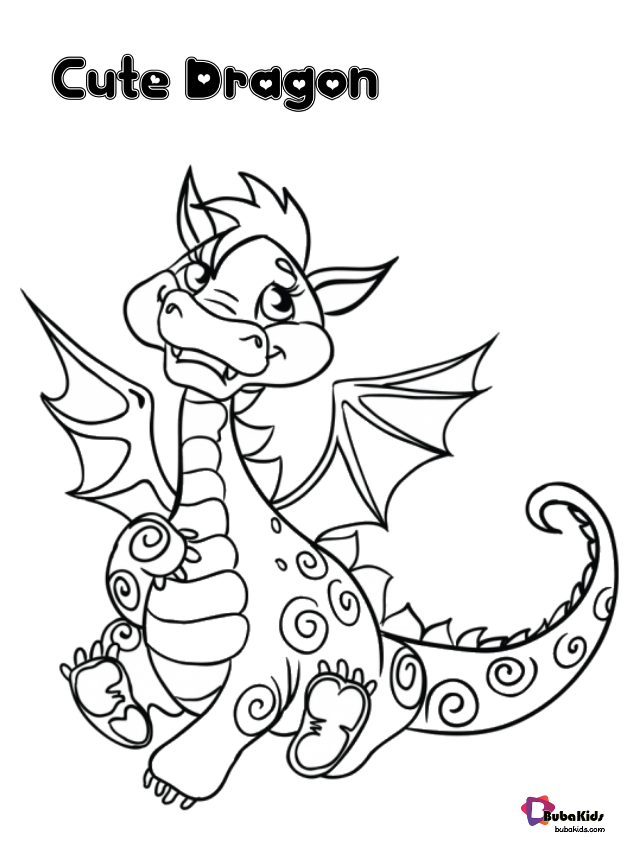 Mythical Dragon Coloring Pages Printable 4