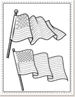 Patriotic American Flag Coloring Pages Printable 12