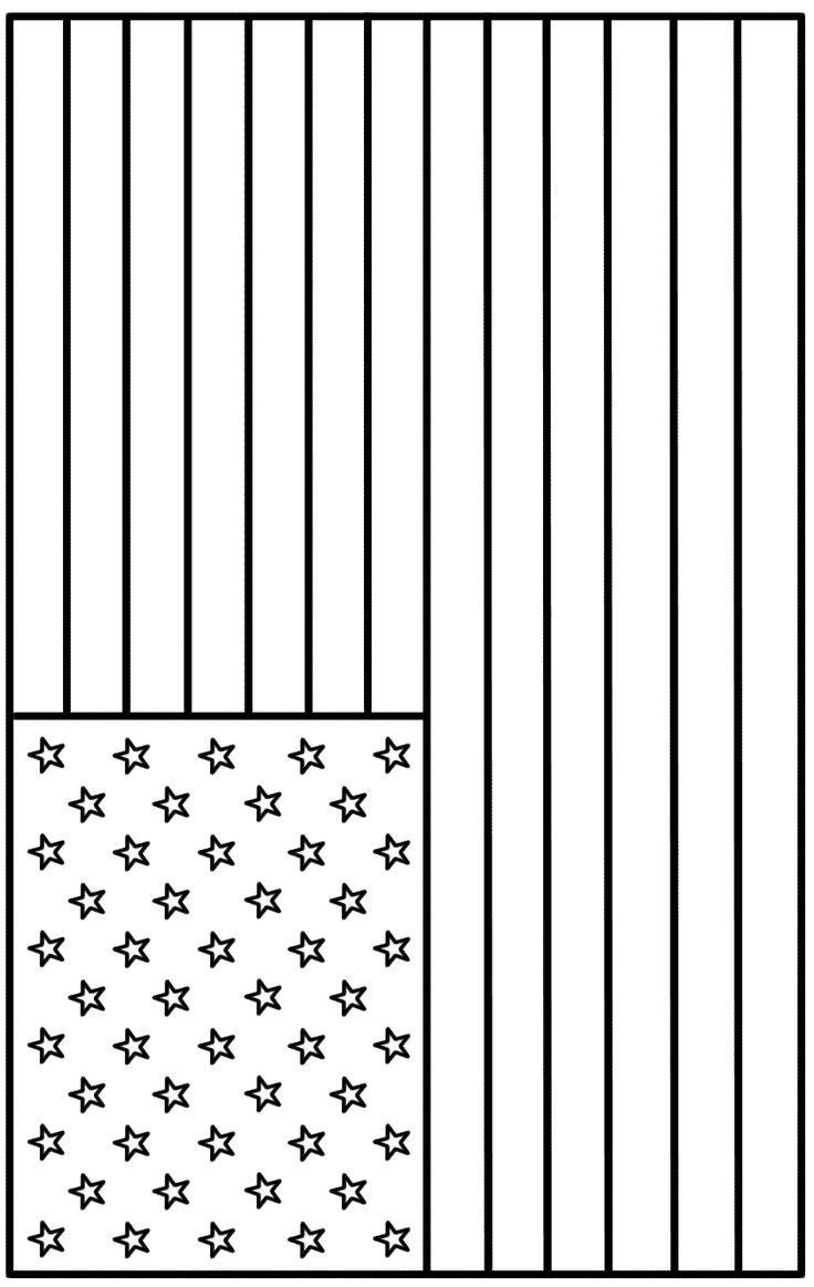 Patriotic American Flag Coloring Pages Printable 16