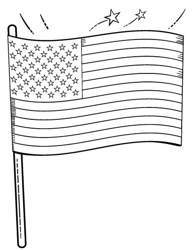 Patriotic American Flag Coloring Pages Printable 21