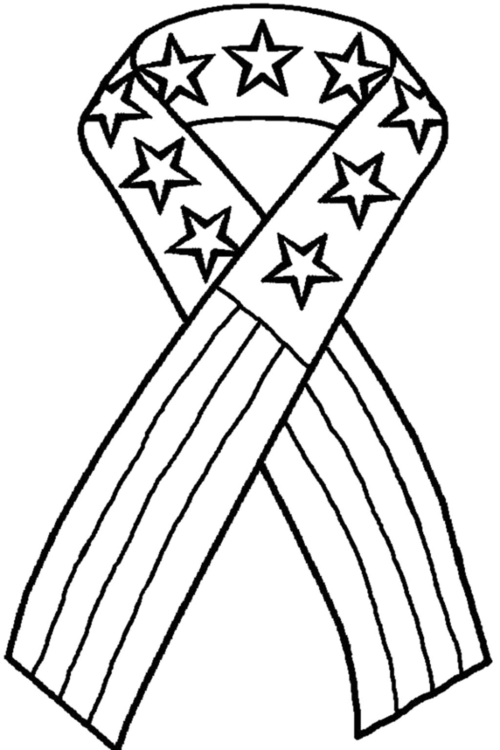 Patriotic American Flag Coloring Pages Printable 29