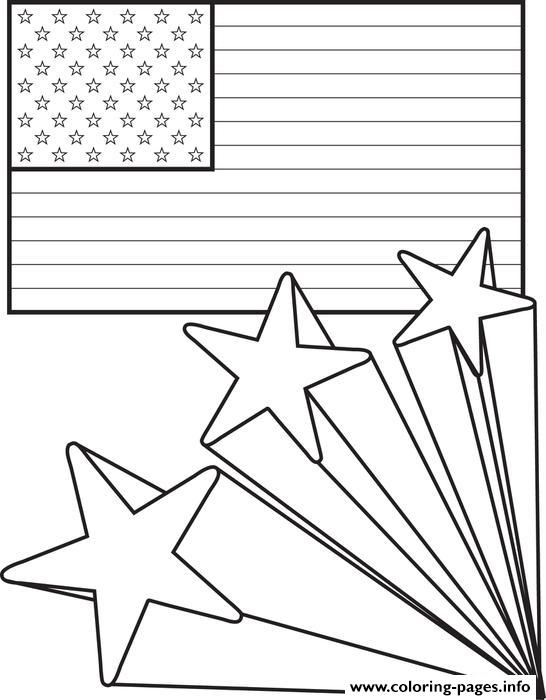 Patriotic American Flag Coloring Pages Printable 33