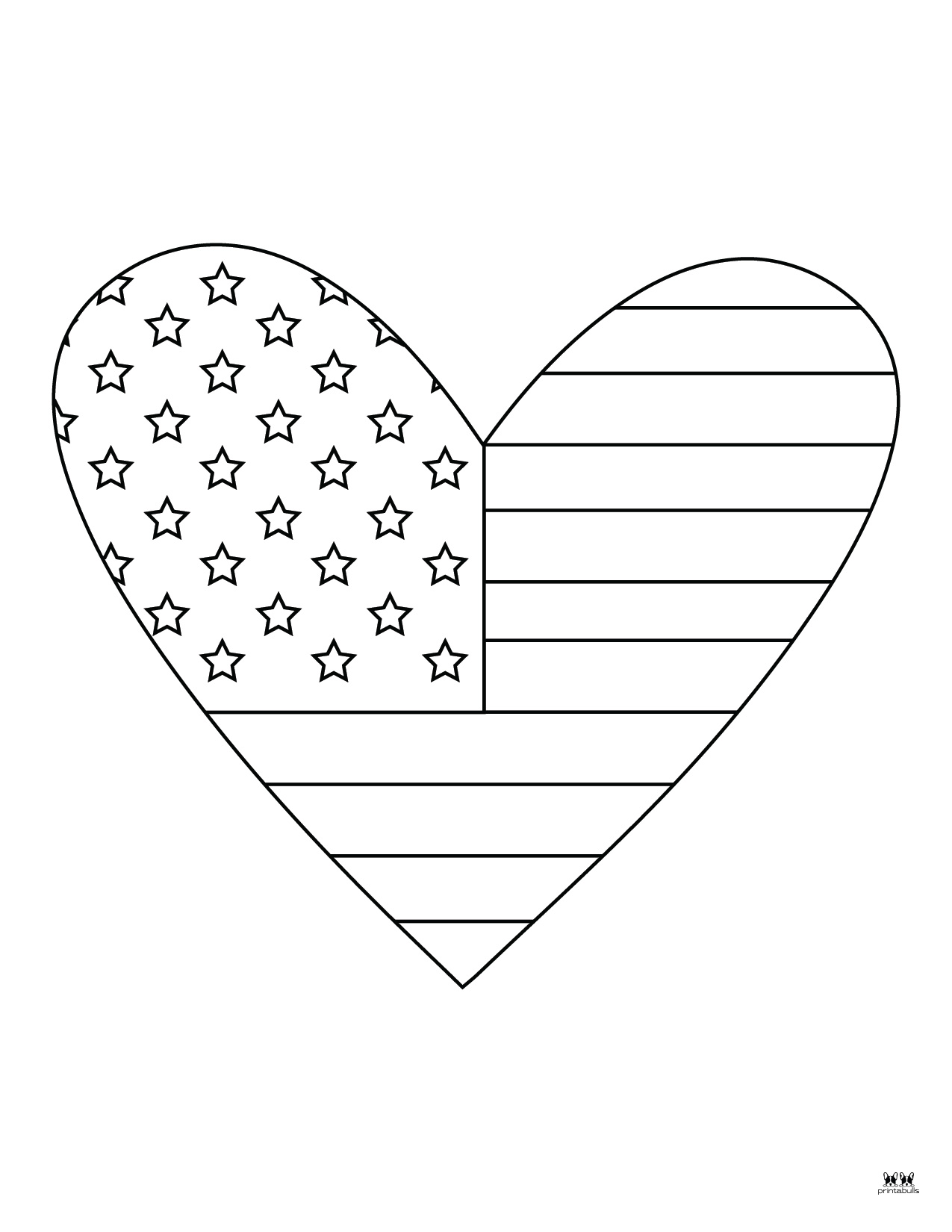 Patriotic American Flag Coloring Pages Printable 7