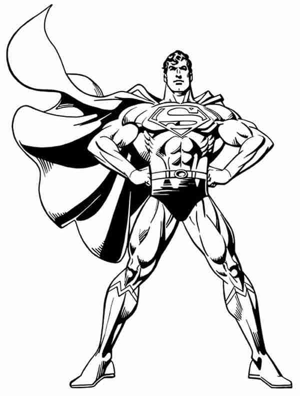 Powerful Superhero Coloring Pages Printable 12