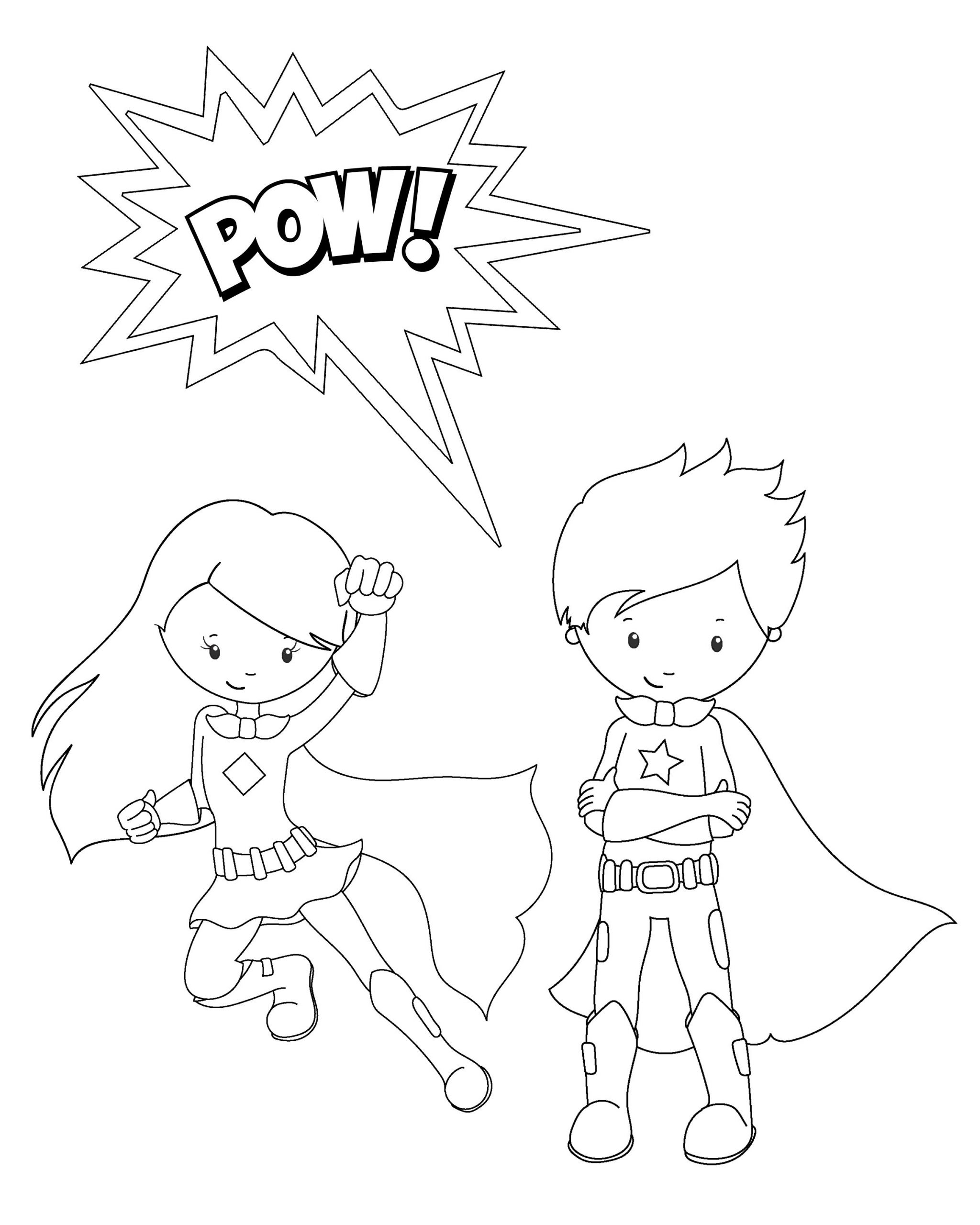 Powerful Superhero Coloring Pages Printable 23