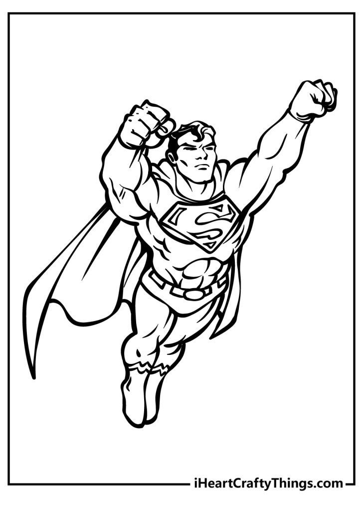 Powerful Superhero Coloring Pages Printable 24