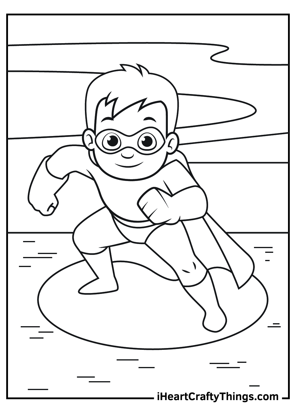 Powerful Superhero Coloring Pages Printable 25