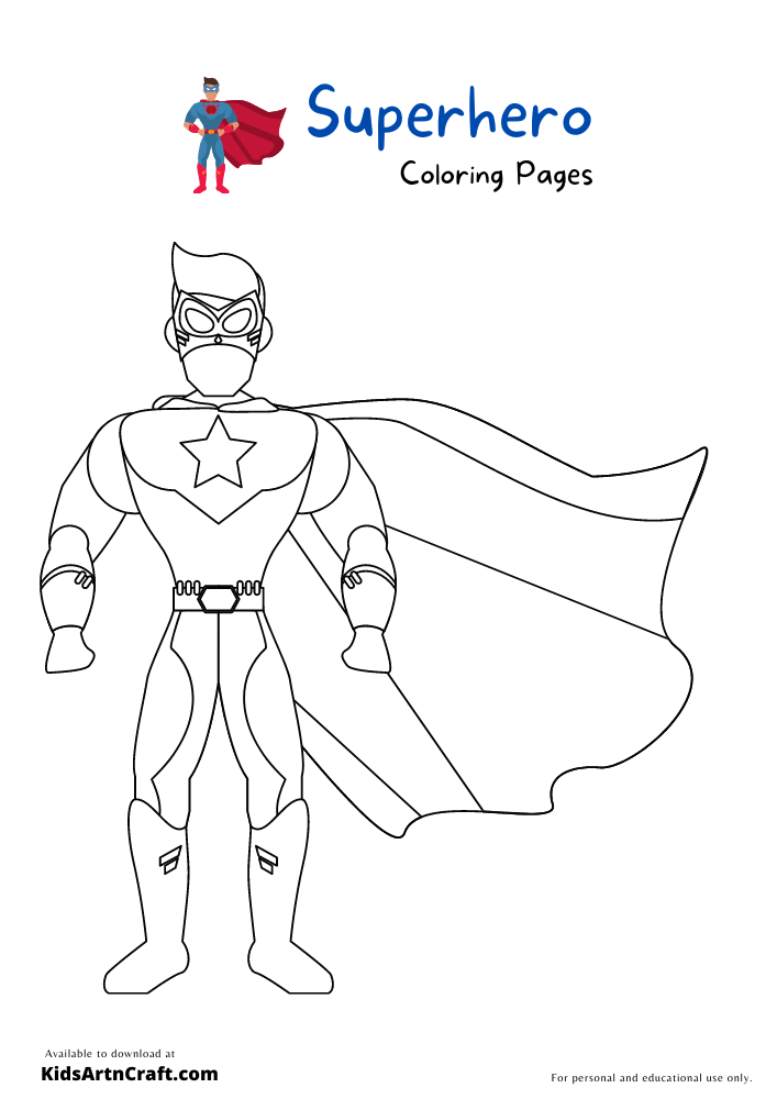 Powerful Superhero Coloring Pages Printable 28