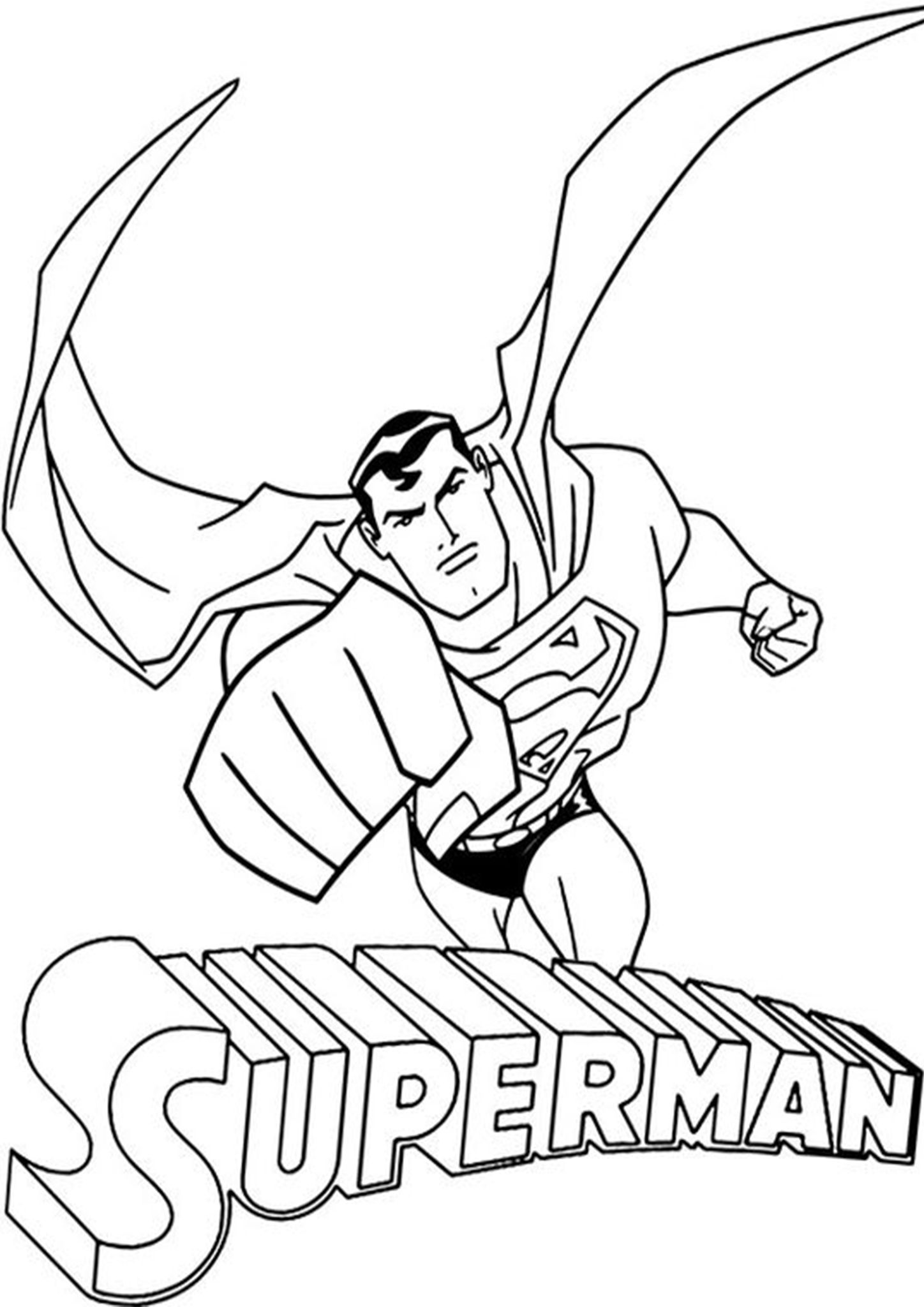 Powerful Superhero Coloring Pages Printable 3