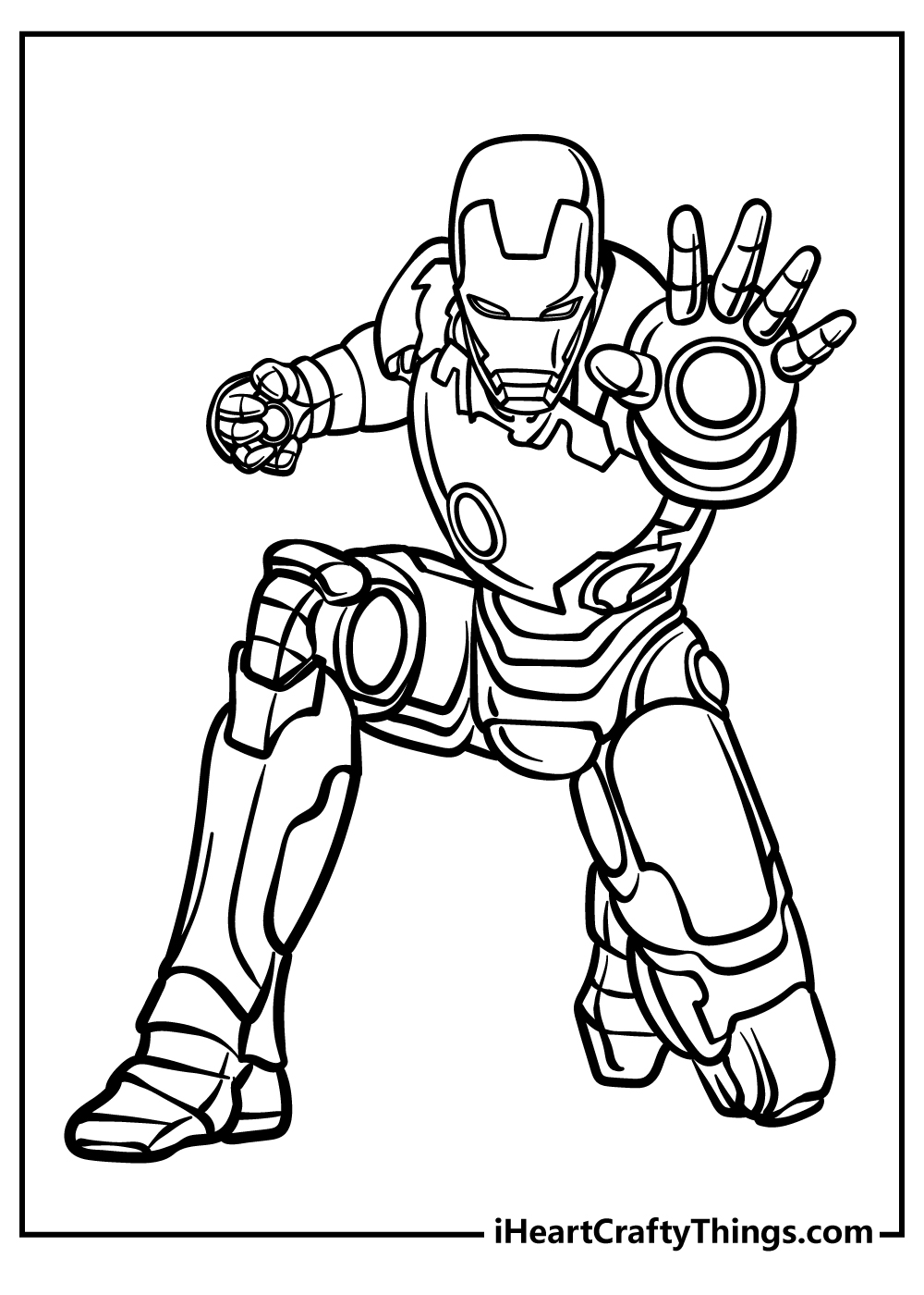 Powerful Superhero Coloring Pages Printable 7