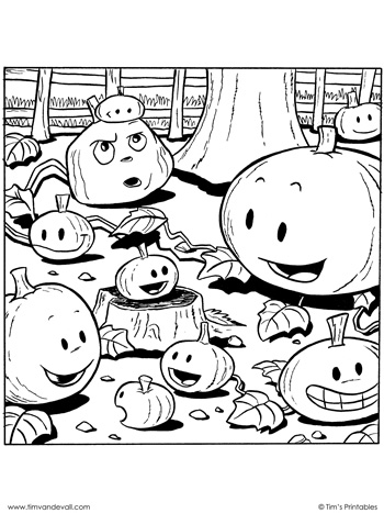 Pumpkin Patch Coloring Pages Printable 29