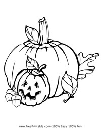 Pumpkin Patch Coloring Pages Printable 30