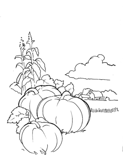 Pumpkin Patch Coloring Pages Printable 32