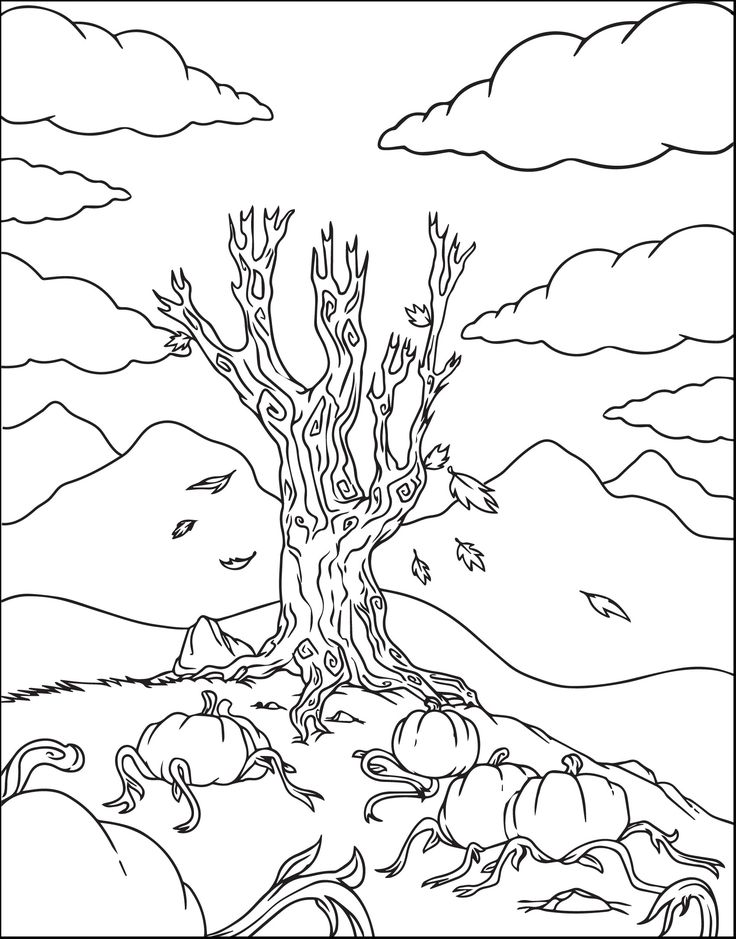 Pumpkin Patch Coloring Pages Printable 34