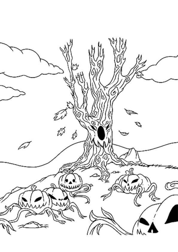 Pumpkin Patch Coloring Pages Printable 6